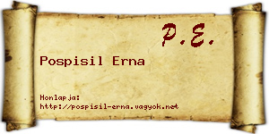 Pospisil Erna névjegykártya